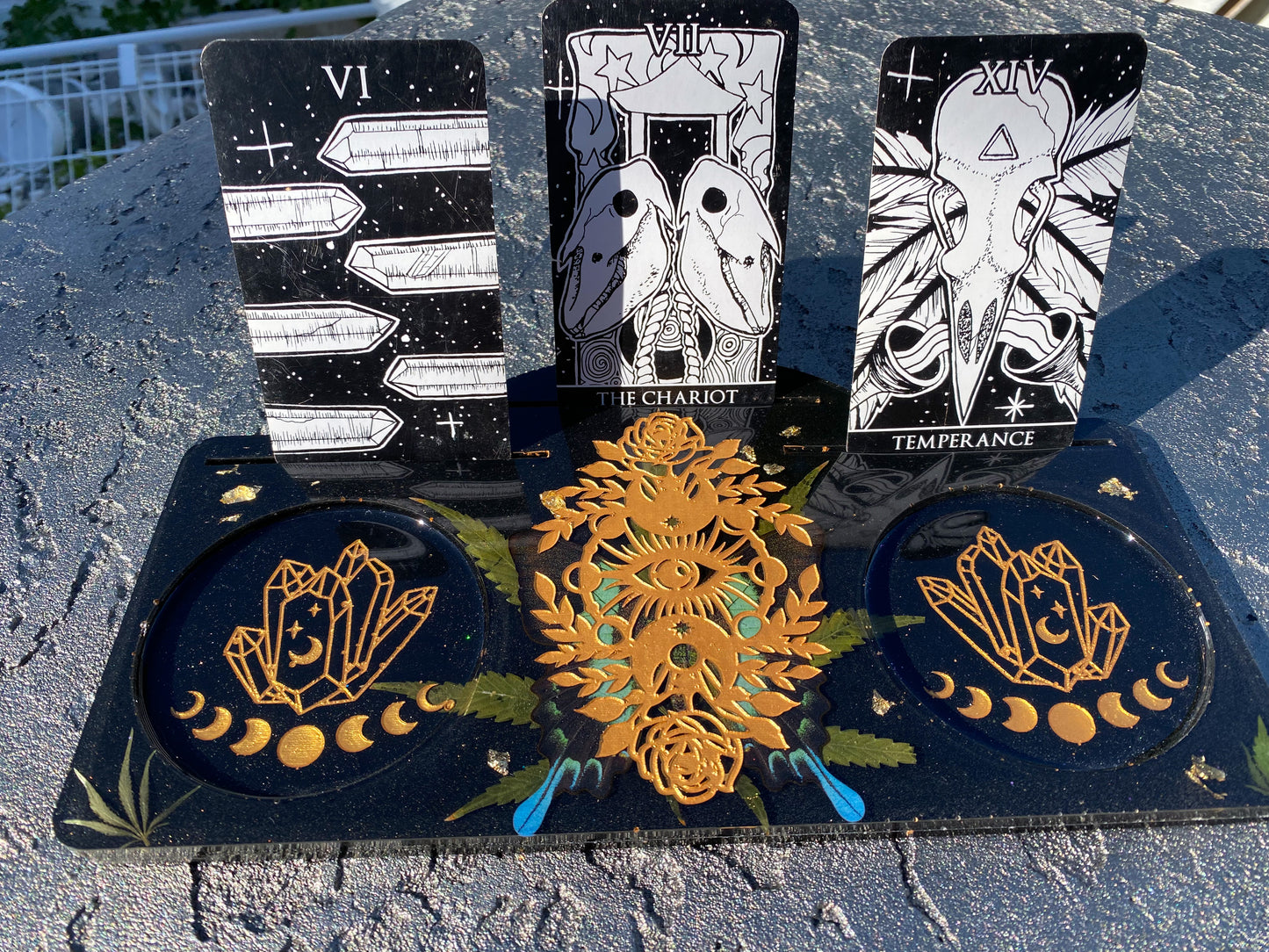 420 inspired Tarot card tray