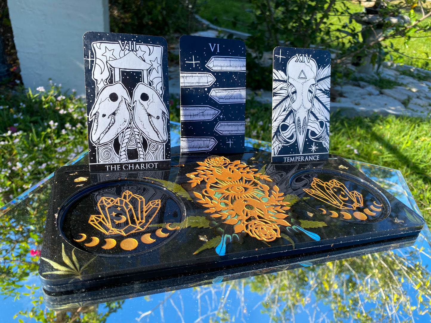 420 inspired Tarot card tray