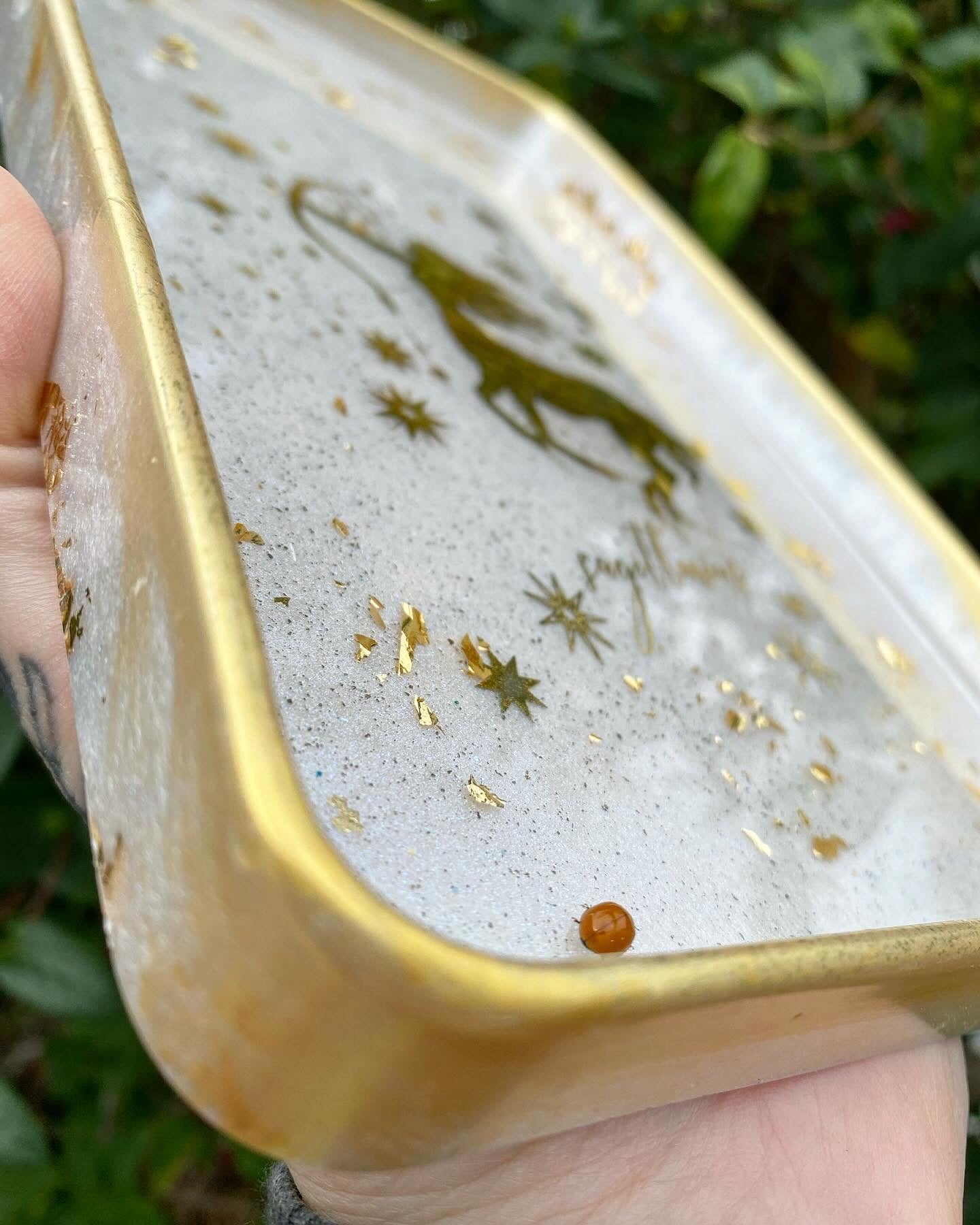 Gold celestial Sagittarius tray