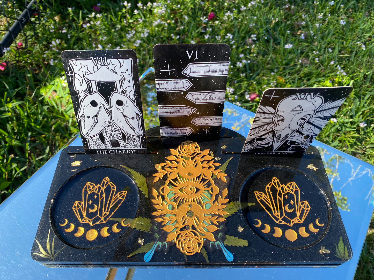 420 inspired Tarot card tray