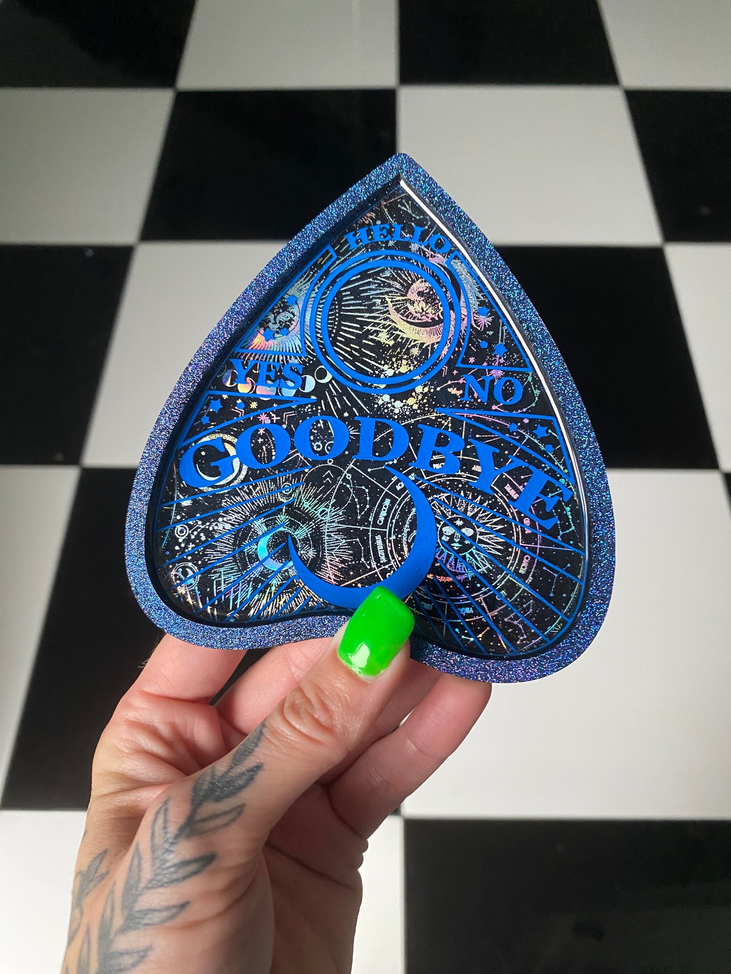 Ouija tray- blue