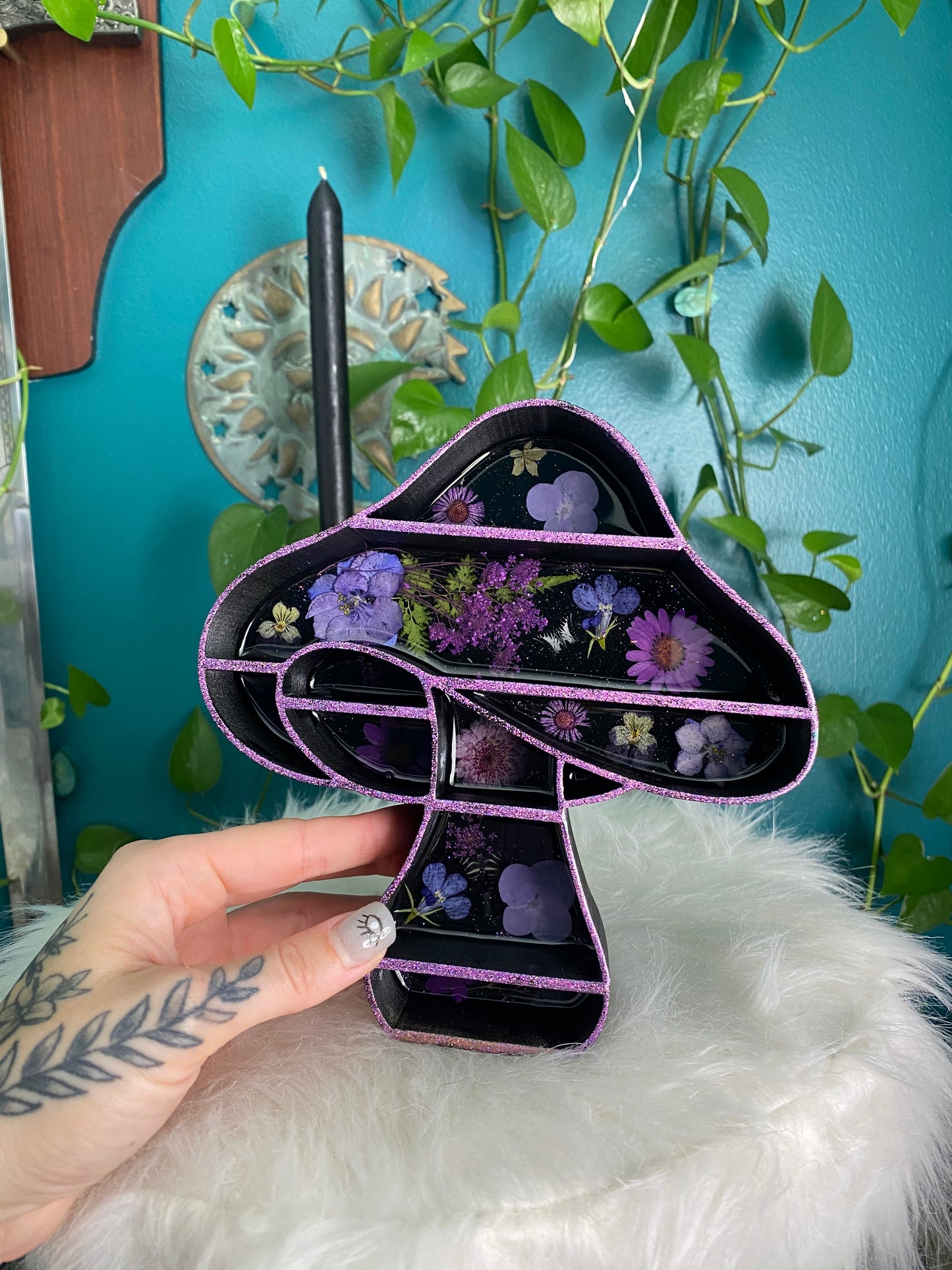 Purple holographic Mushroom shelf