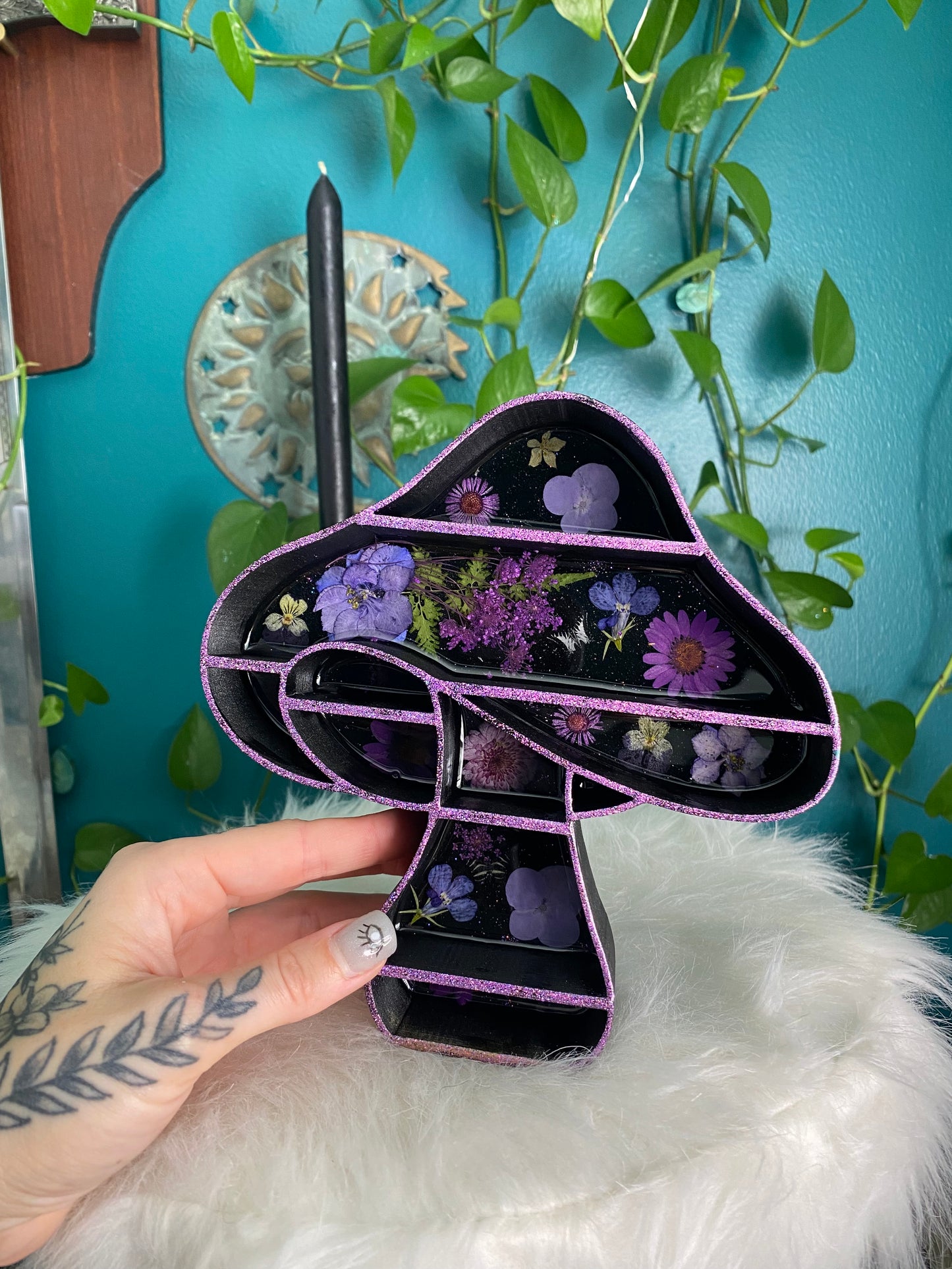 Purple holographic Mushroom shelf