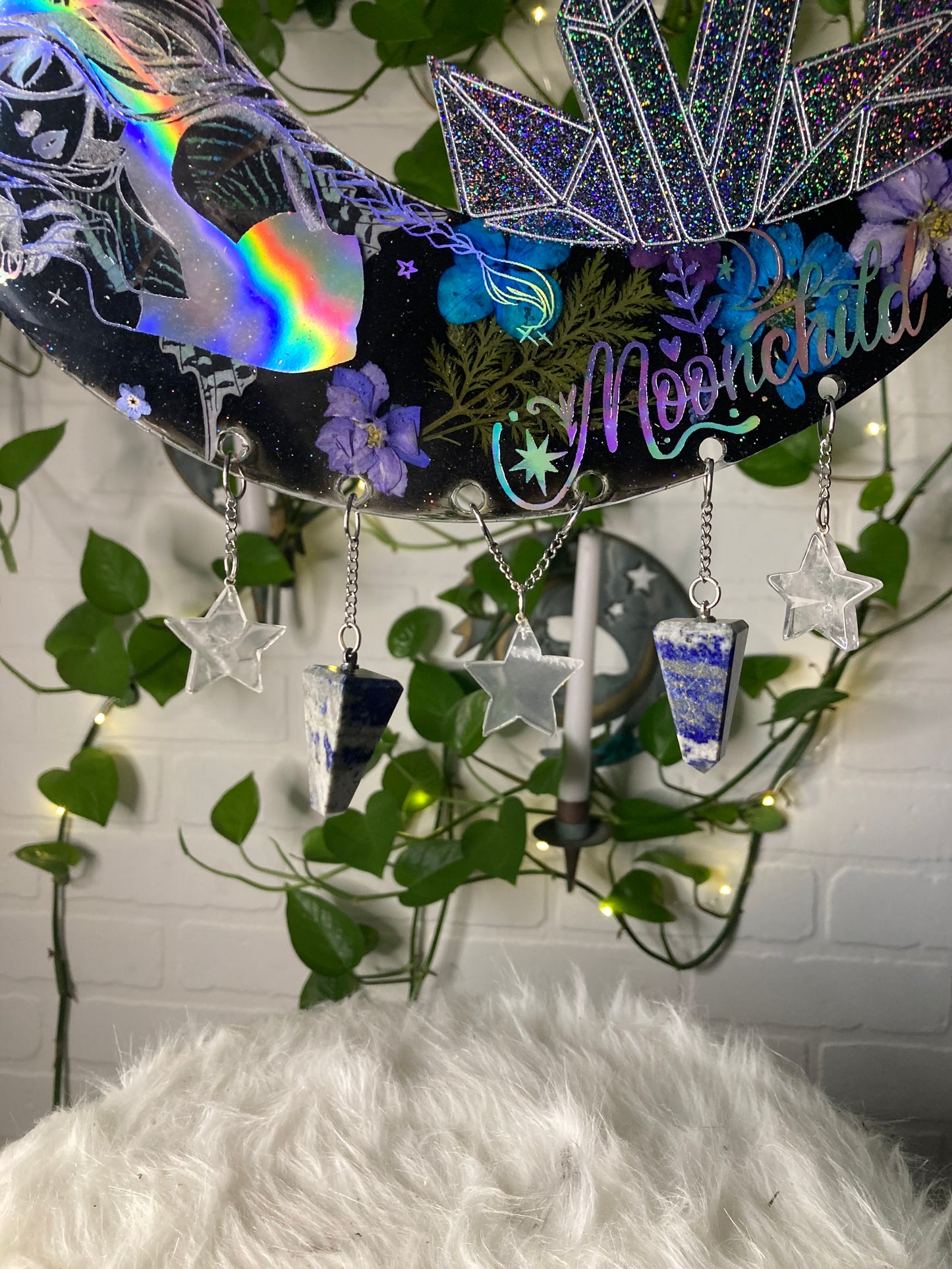 Holographic glitter “ Moonchild” Crystal moon